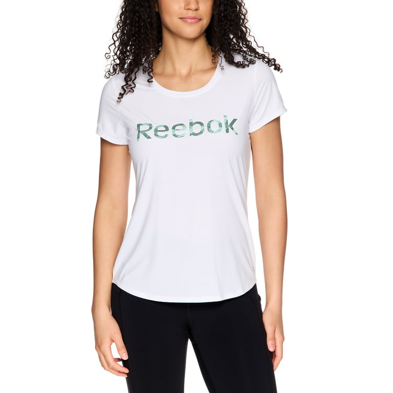 Reebok Women\'s Scoop Neck Short Sleeve Tee Essential Graphic