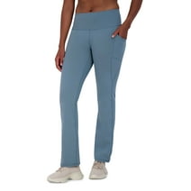 Reebok Women's Everyday High Waist Flair Bottom Yoga Pants with Pockets and 31" Inseam