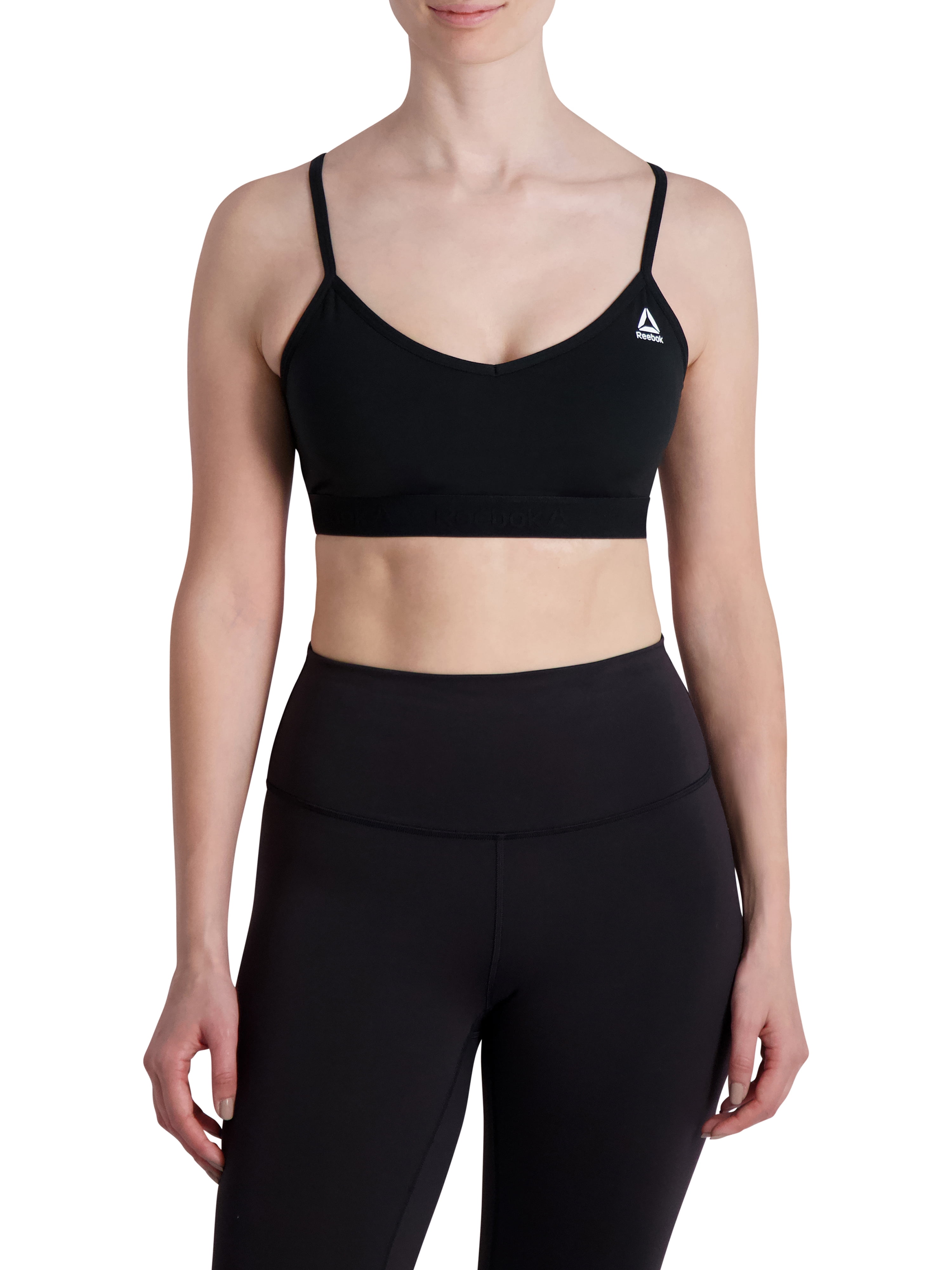 Reebok Women's Everyday Racerback Sports Bra with Mesh Panel and ...