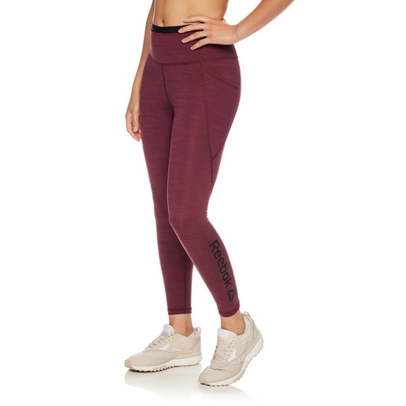 Reebok Women's Flex High Rise 7/8 Legging With Side Pockets And 25" Inseam