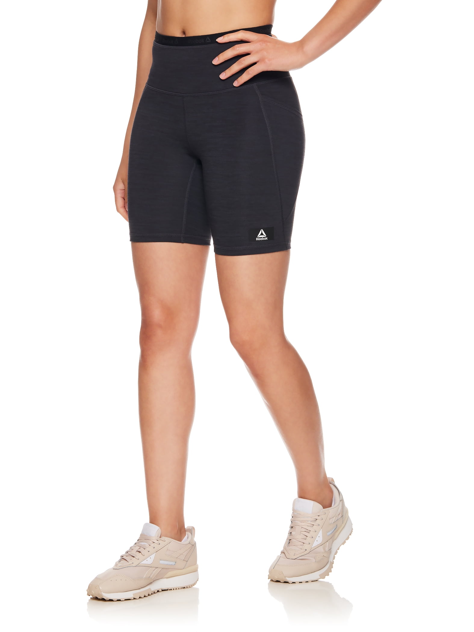 Reebok Women's Flex High Rise Compression Shorts with Pockets, Sizes XS-XXXL