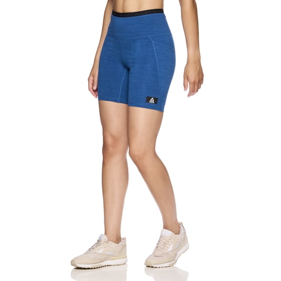 Reebok Women's Flex High Rise Compression Shorts with Pockets, Sizes XS-XXXL