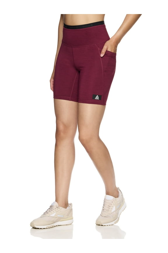 Women's Flex High Rise Compression Shorts with Pockets, Sizes XS-XXXL