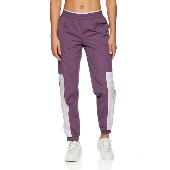 Reebok Women's Focus Track Woven Pants with Front Pockets and Back Zipper Pocket