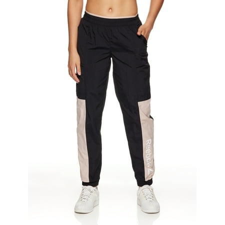 Reebok Women's Focus Track Woven Pants with Front Pockets and Back Zipper Pocket