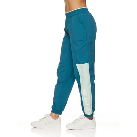 Reebok Women's Focus Track Woven Pants with Front Pockets and Back Zipper Pocket