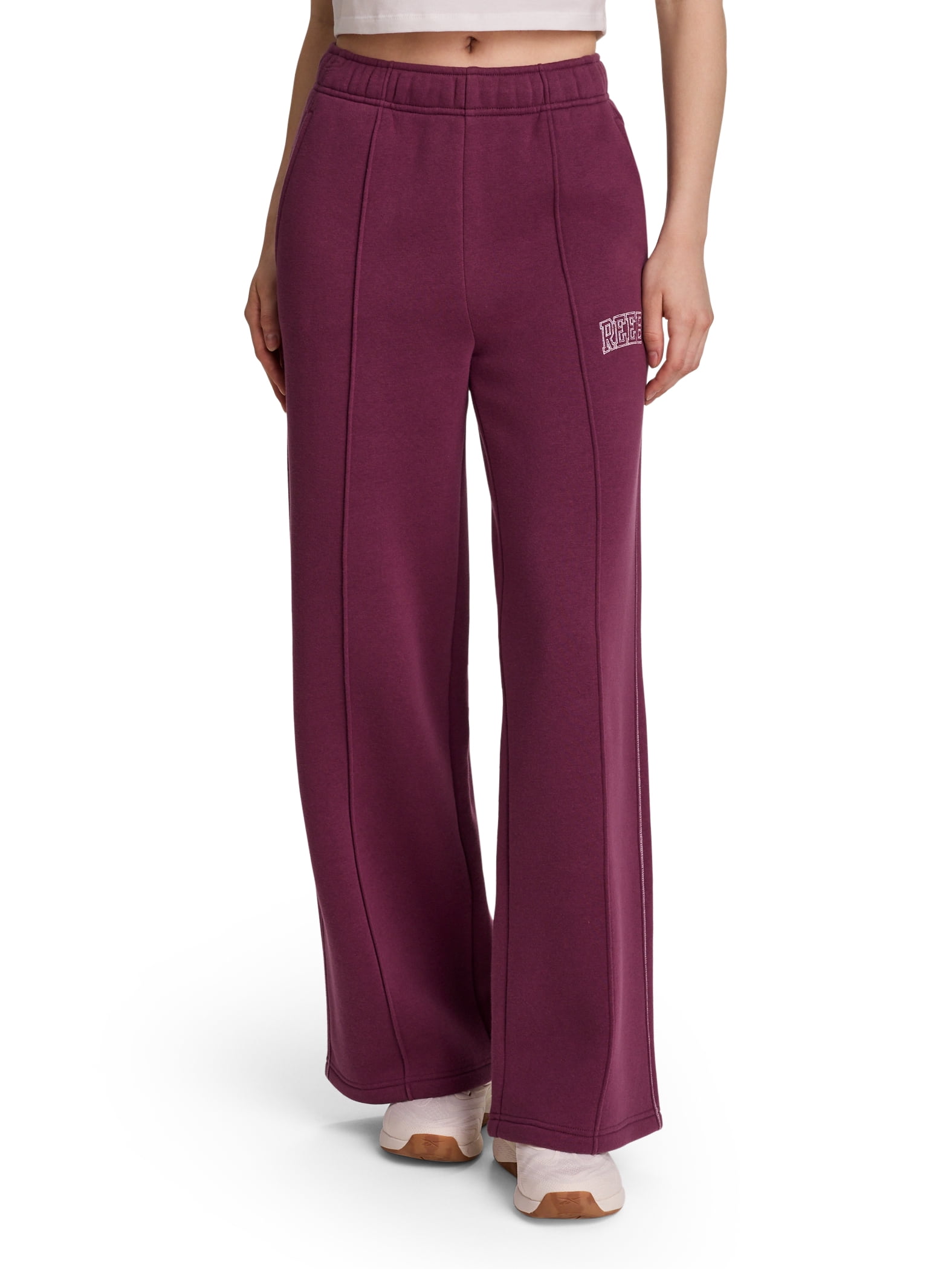 Reebok Women's Game Day Fleece Contrast Stitch Wide Leg Pant, Sizes XS-4X