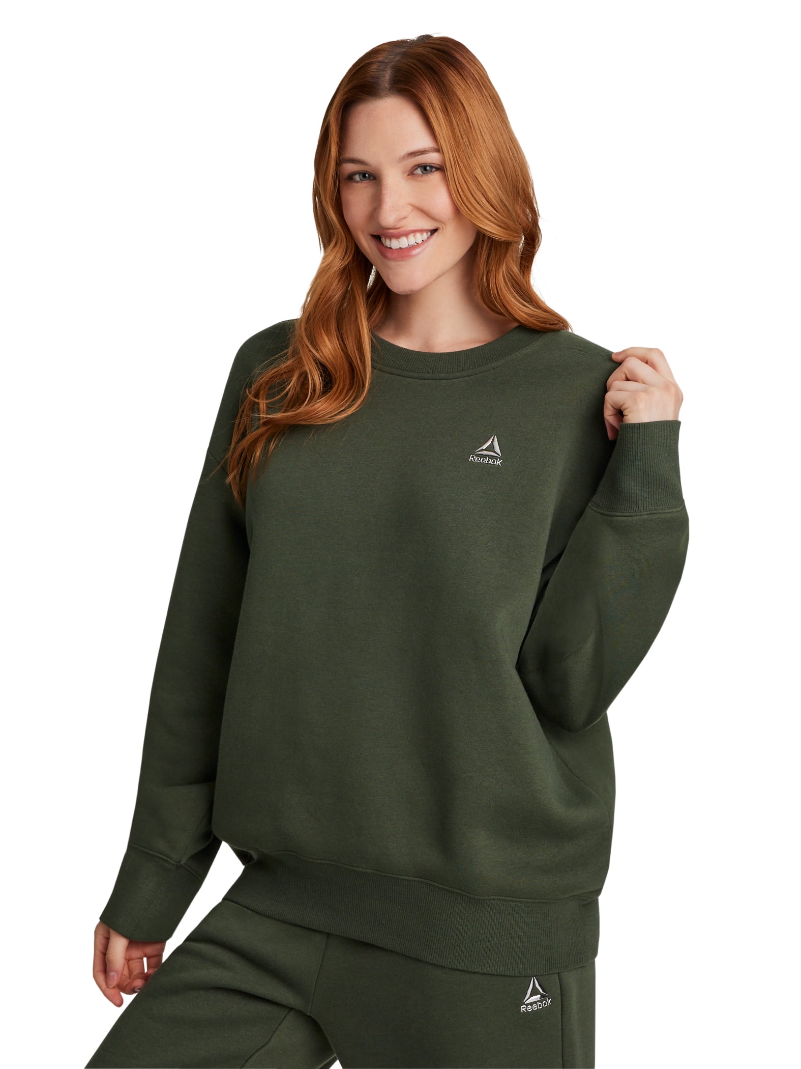 Reebok Women's Game Day Fleece Oversize Crewneck Sweatshirt, Size XS-4X