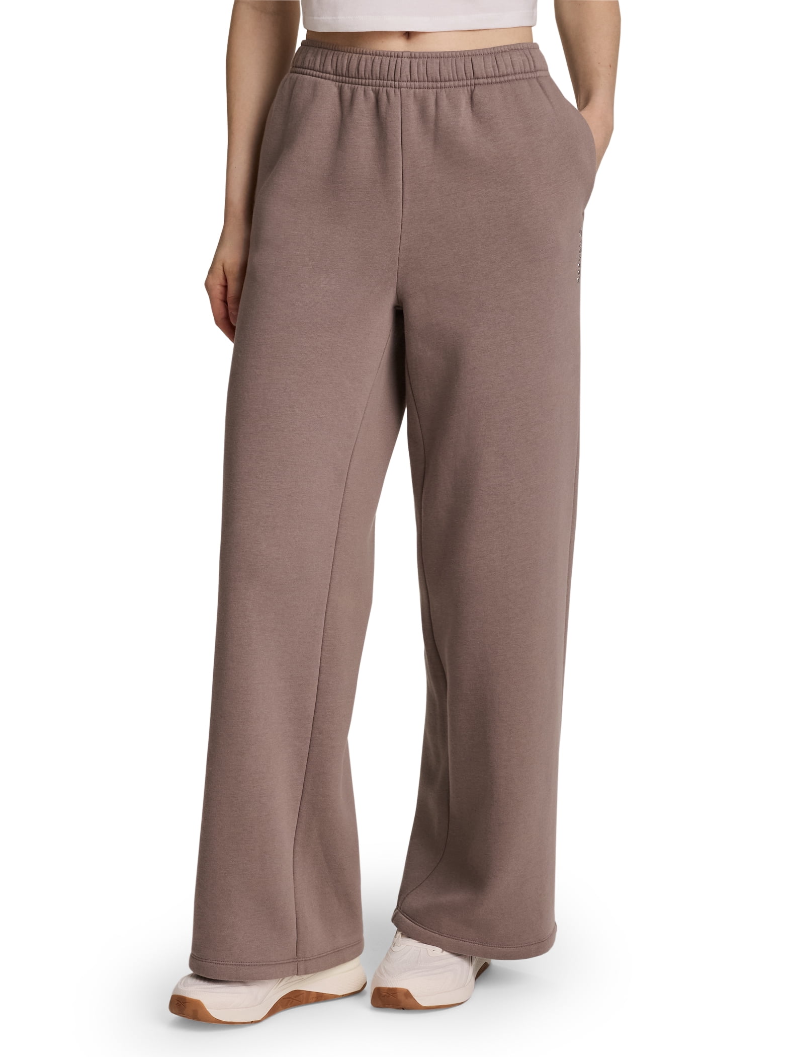 Reebok Women's and Women's Plus Game Day Fleece Wide Leg Pant, Sizes XS-4X