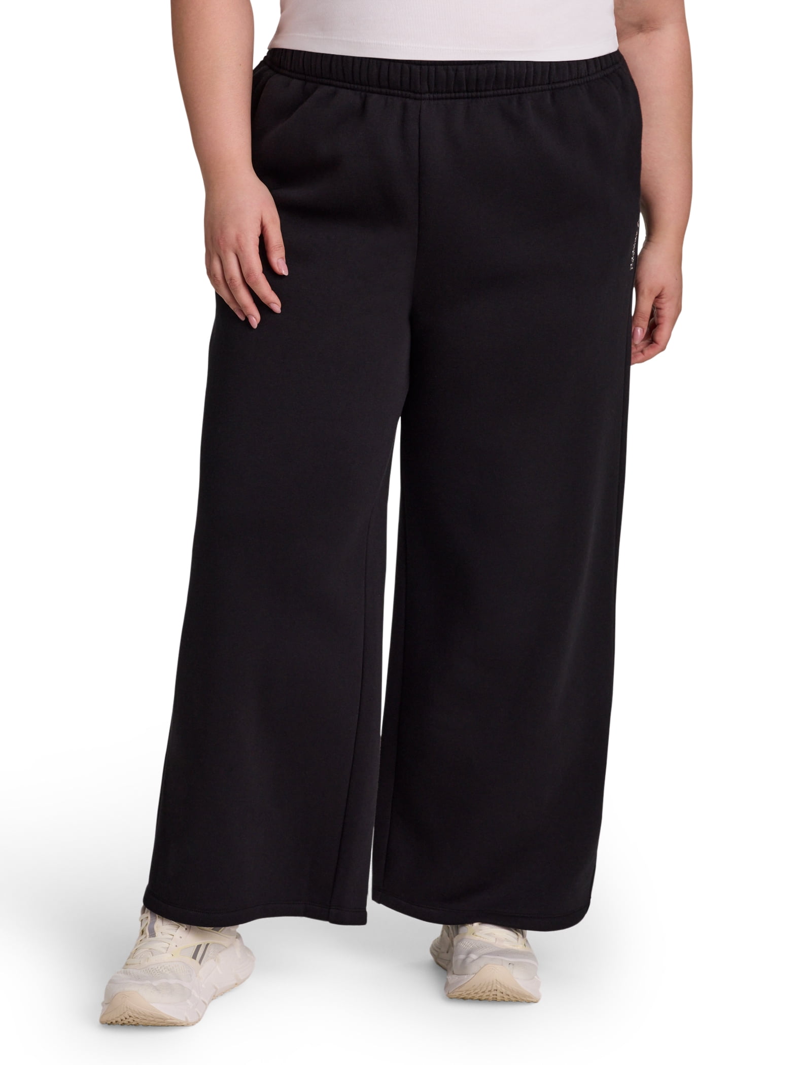 Reebok Women's and Women's Plus Game Day Fleece Wide Leg Pant, Sizes XS-4X