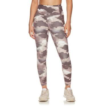 Reebok Women's Getaway High Rise Print 7/8 Leggings with Pockets, 25” Inseam, Sizes XS-XXXL