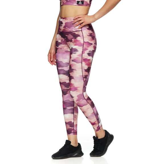 Reebok Women's Getaway High Rise Print 7/8 Leggings with Pockets, 25” Inseam, Sizes XS-XXXL