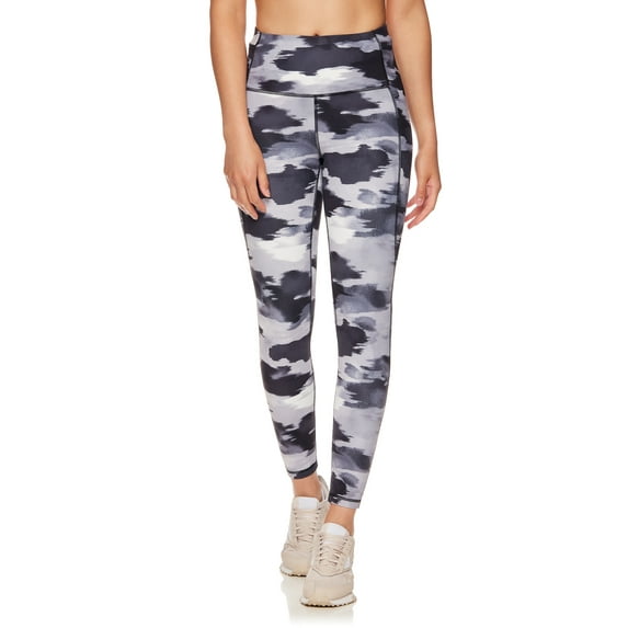 Reebok Women's Getaway High Rise Print 7/8 Leggings with Pockets, 25” Inseam, Sizes XS-XXXL