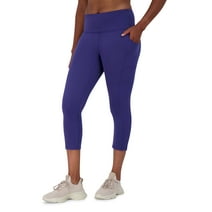 Reebok Women's Highrise Everyday Capri Legging with 20" Inseam and Side Pockets