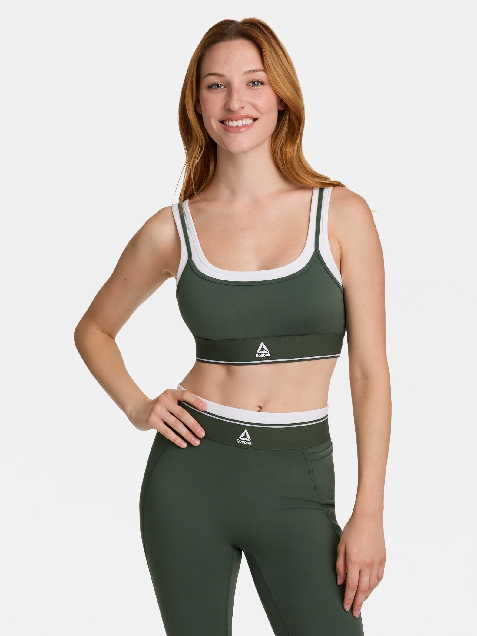 Reebok Women's Horizon Layered Bra Tank with Removable Cups, Sizes XS-XXXL