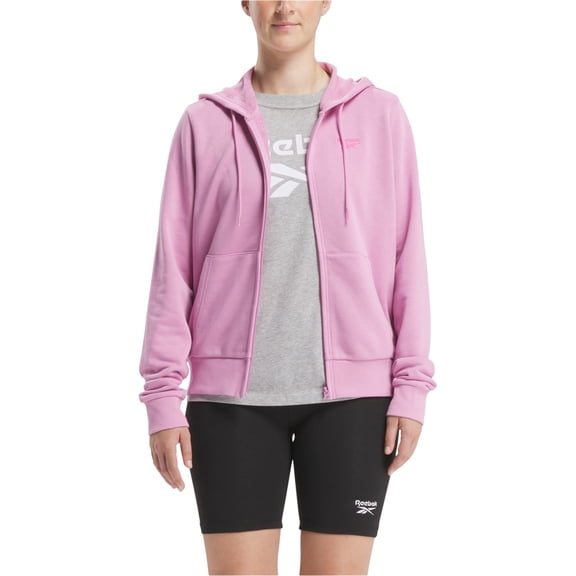 Reebok Womens Classic Hoodie Sweatshirt, Pink, X-Small