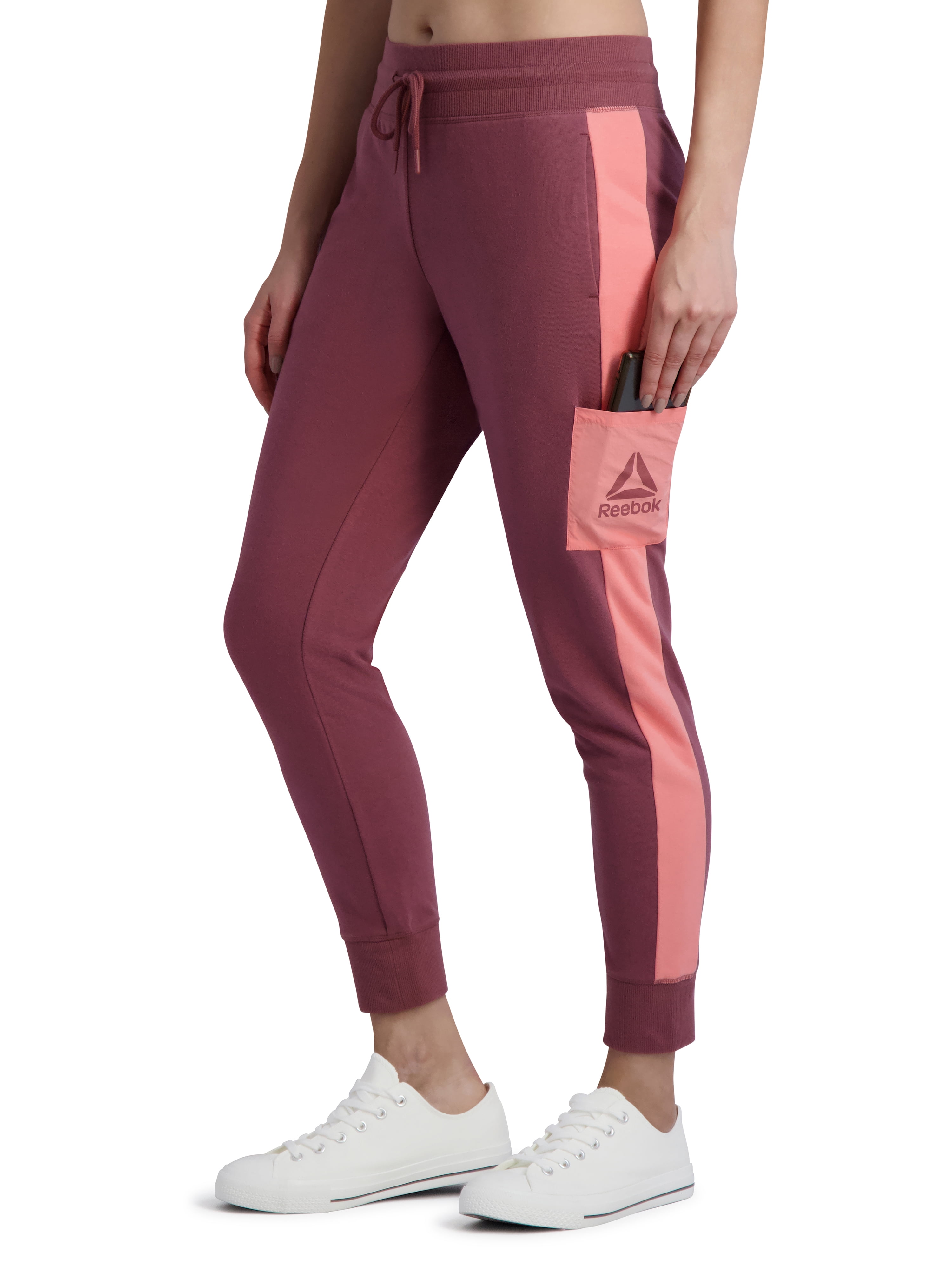 Side Jogging Reebok women's Level Up Jogger - Terry Material - Side Pocket - Walmart.com