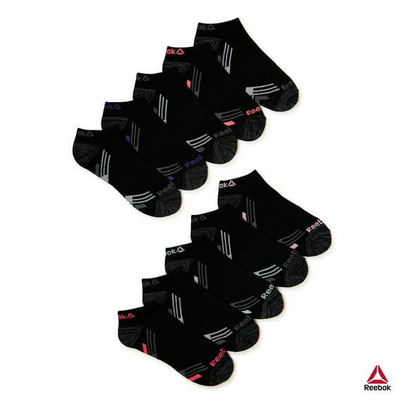 Reebok Women's Lightweight No-Show Socks, 10-Pack