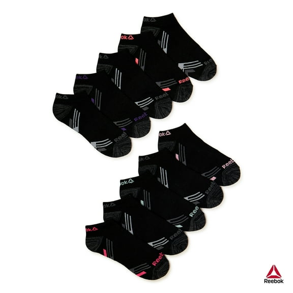 Reebok Women's Lightweight No Show Socks, 10-Pack
