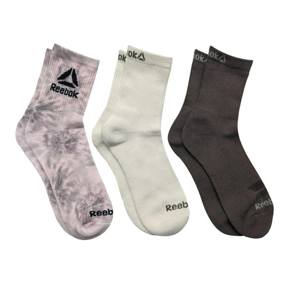 Reebok Women's Limited Edition Cushion Mid-Crew Socks, 3-Pack