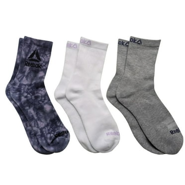 Reebok Women's Limited Edition Cushion Mid-Crew Socks, Stocking Stuffers, 3-Pack