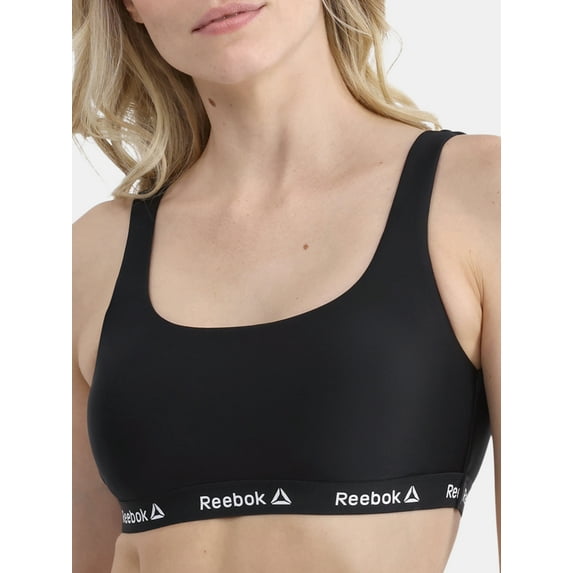 Reebok Women's Logo Bralette Swim Top with UPF 50+, Sizes XS-XXL