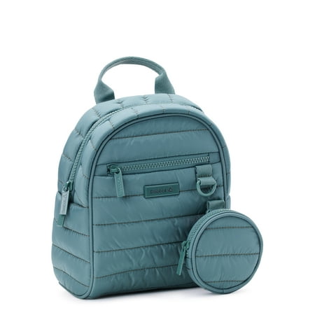 Reebok Women's Luna Quilted Mini Backpack with Coin Pouch, Moss