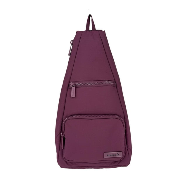 Reebok Women's Maeve Convertible Crossbody Sling Bag, Grape Wine