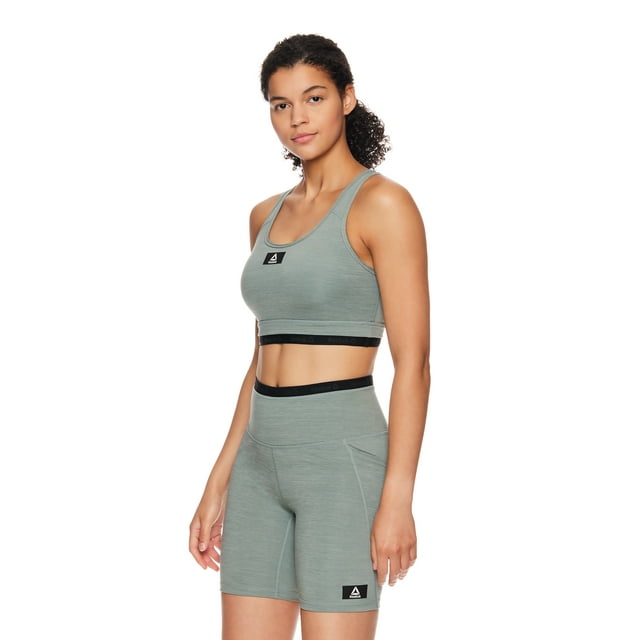 Reebok Women's Medium Impact Flex Sports Bra With Removable Cups