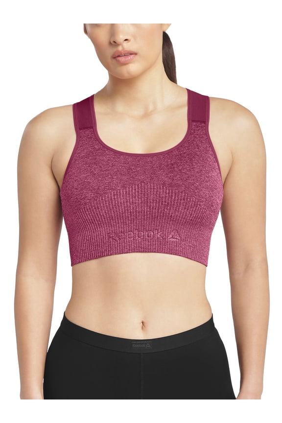 Women's Medium Impact Seamless Racerback Sports Bra, 1 Pack, Sizes S - XXXL
