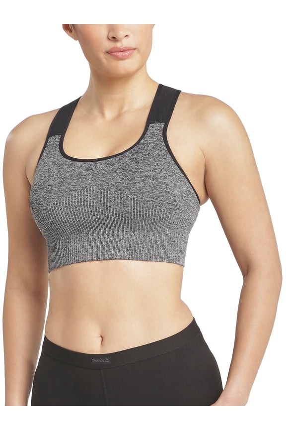 Women's Medium Impact Seamless Racerback Sports Bra, 1 Pack, Sizes S - XXXL
