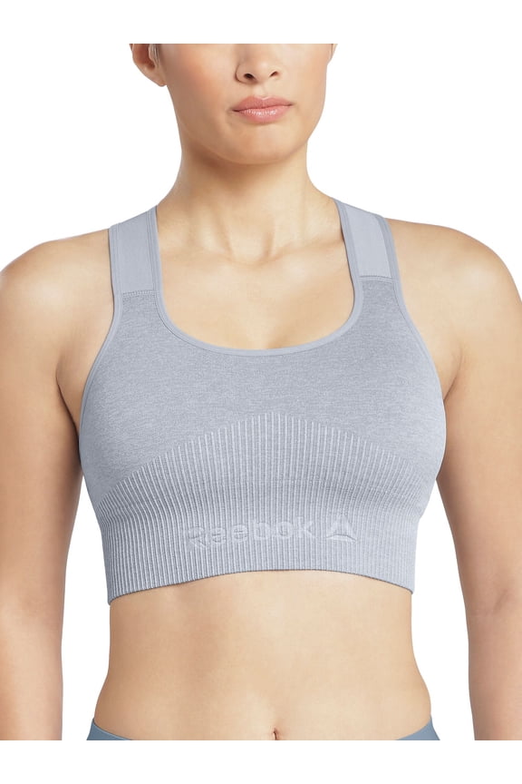 Women's Medium Impact Seamless Racerback Sports Bra, 1 Pack, Sizes S - XXXL
