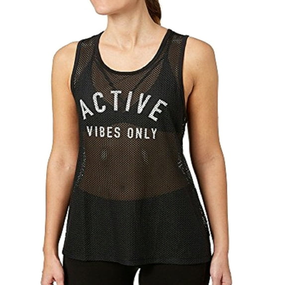 Reebok Women's Mesh Performance Caviar Graphic Print Tank Top Size Small