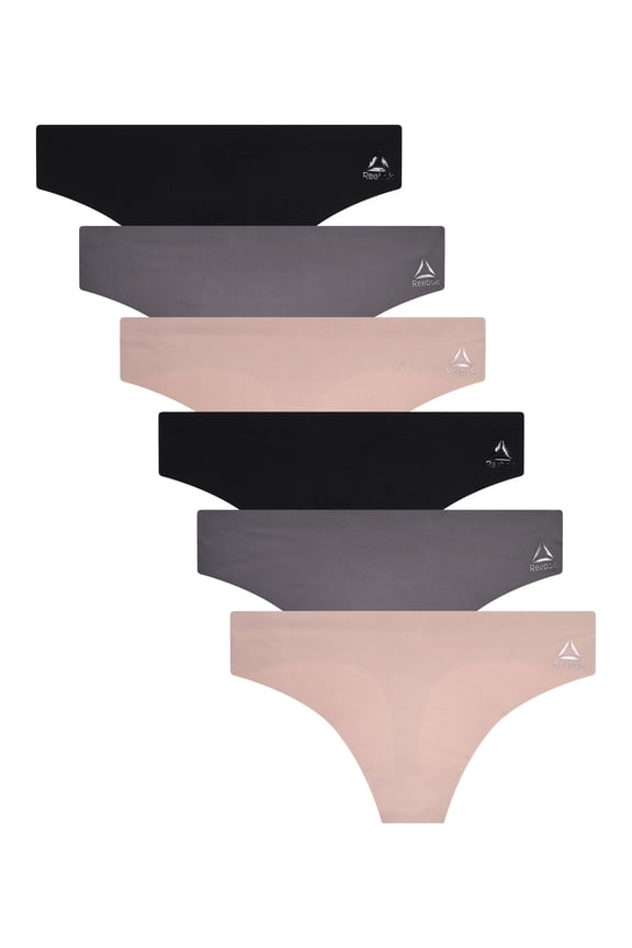 Women's Underwear Micro Bonded Thong Panties, 6-Pack, Sizes XS-3XL