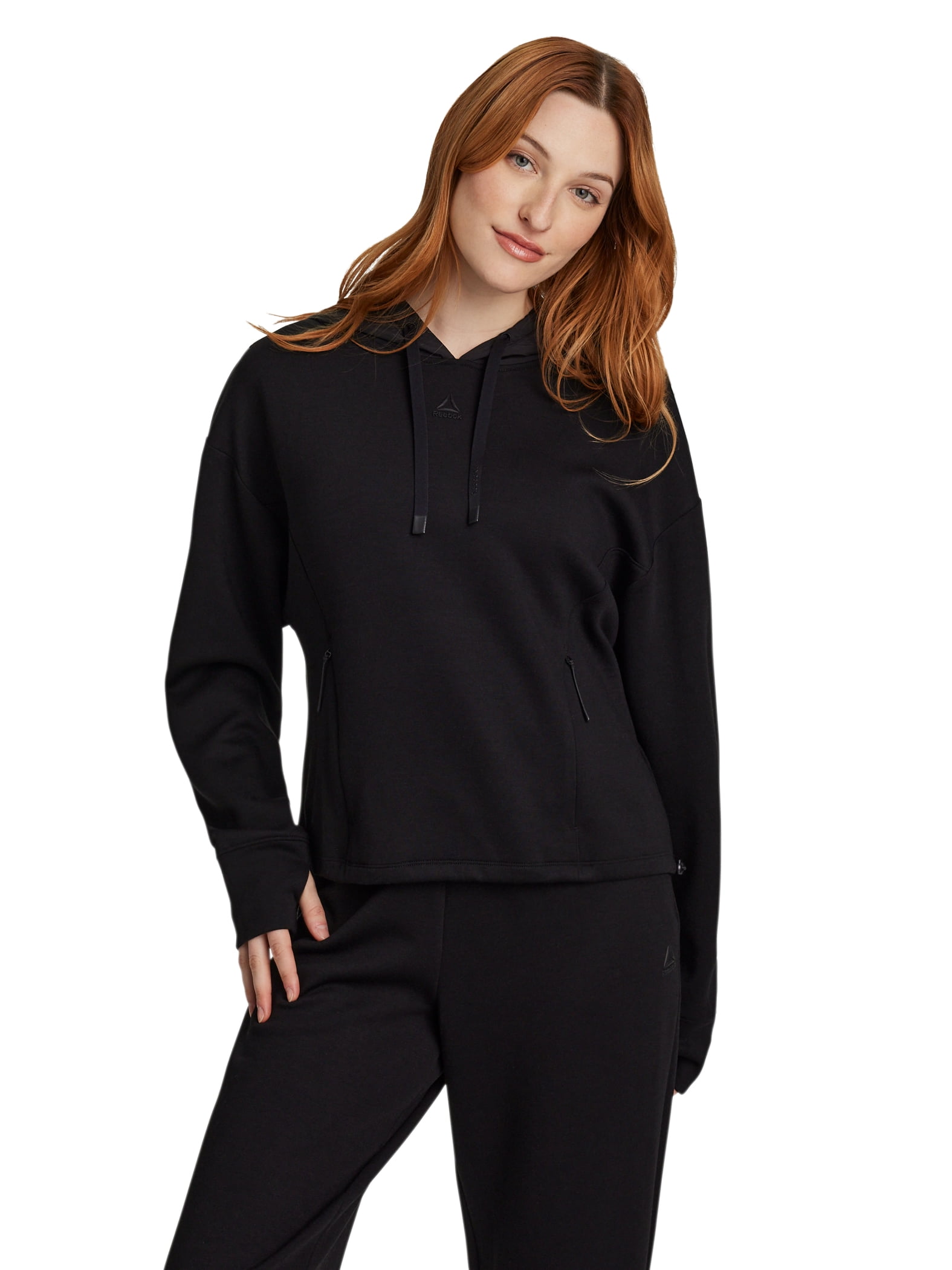 Reebok Women's Momentum Hoodie with Bungee Cinched Bottom, Sizes XS-XXXL