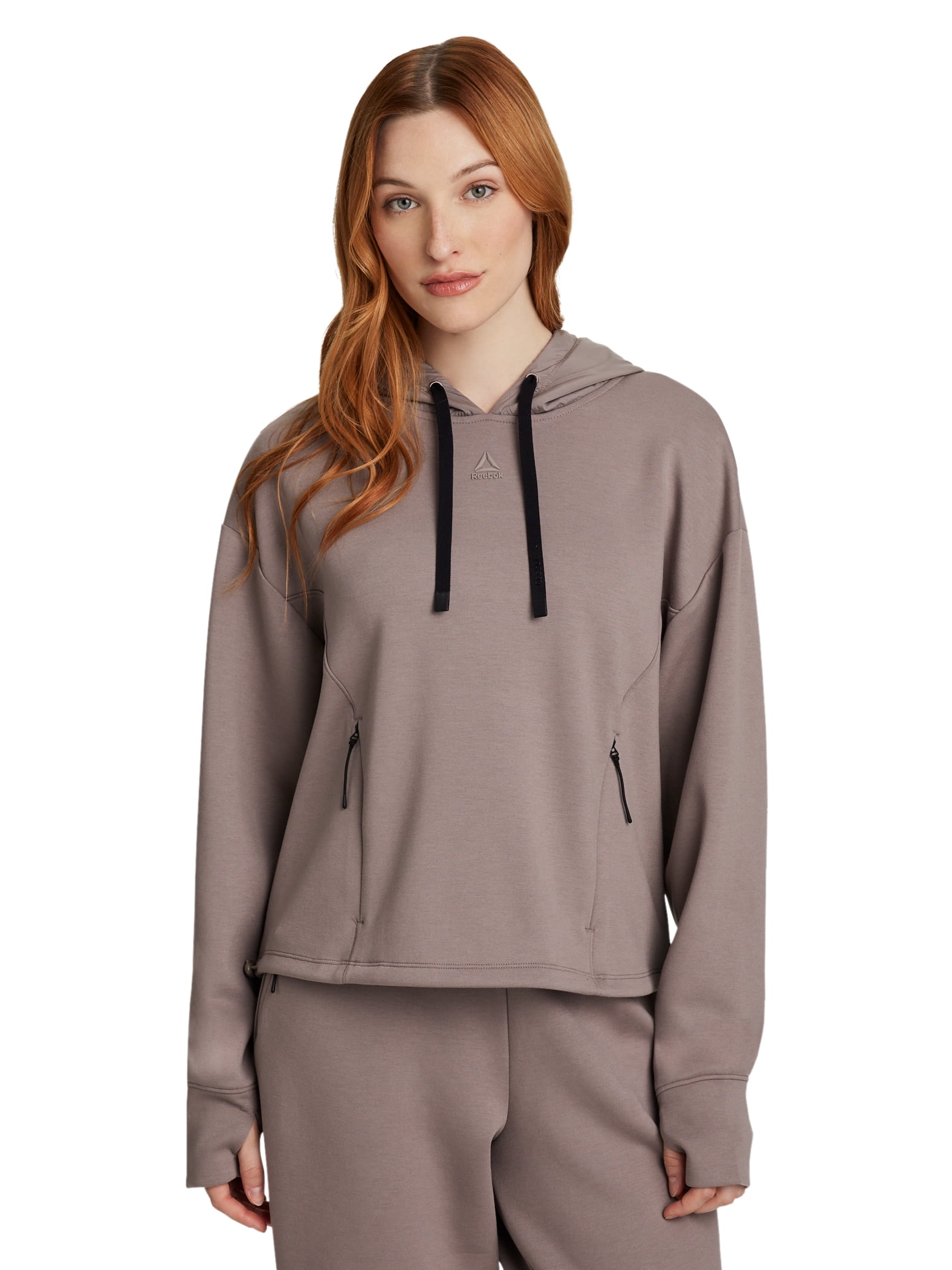 Reebok Women's Momentum Hoodie with Bungee Cinched Bottom, Sizes XS-XXXL