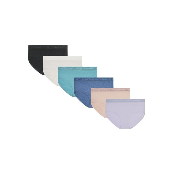 Reebok Women's Underwear Performance Cotton Hipster Panties, 6-pack, Sizes XS-3XL