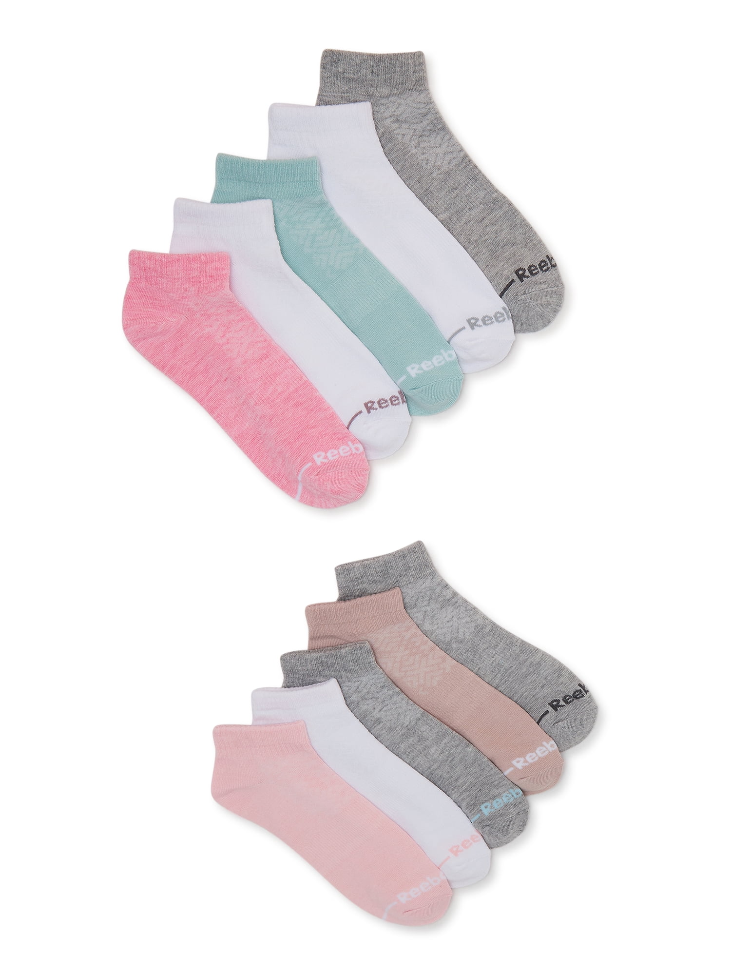 Reebok Women's Flatknit Ankle Sock, 10 Pack