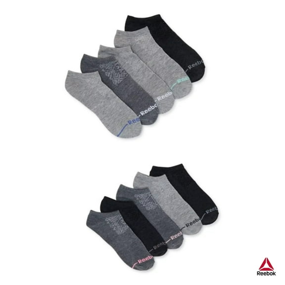 Reebok Women's Performance Lightweight No Show Socks, 10-Pack
