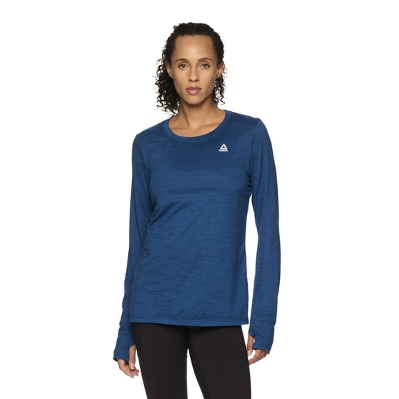 Reebok Women's and Women's Plus Legacy Core Knit Performance Long Sleeve T-Shirt, Sizes XS-4X