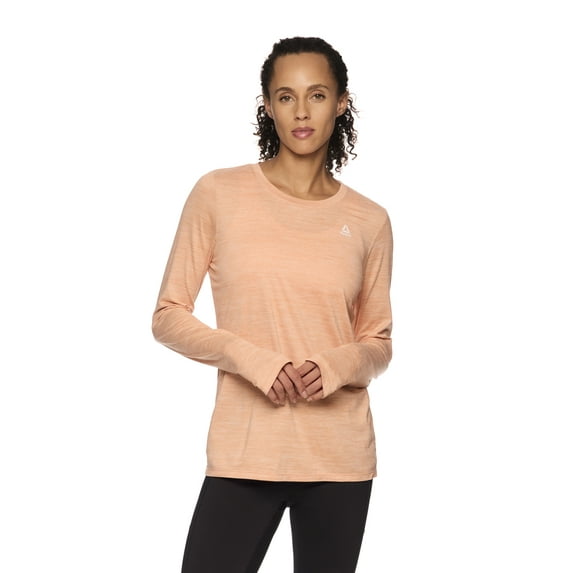 Reebok Women's and Women's Plus Legacy Core Knit Performance Long Sleeve T-Shirt, Sizes XS-4X