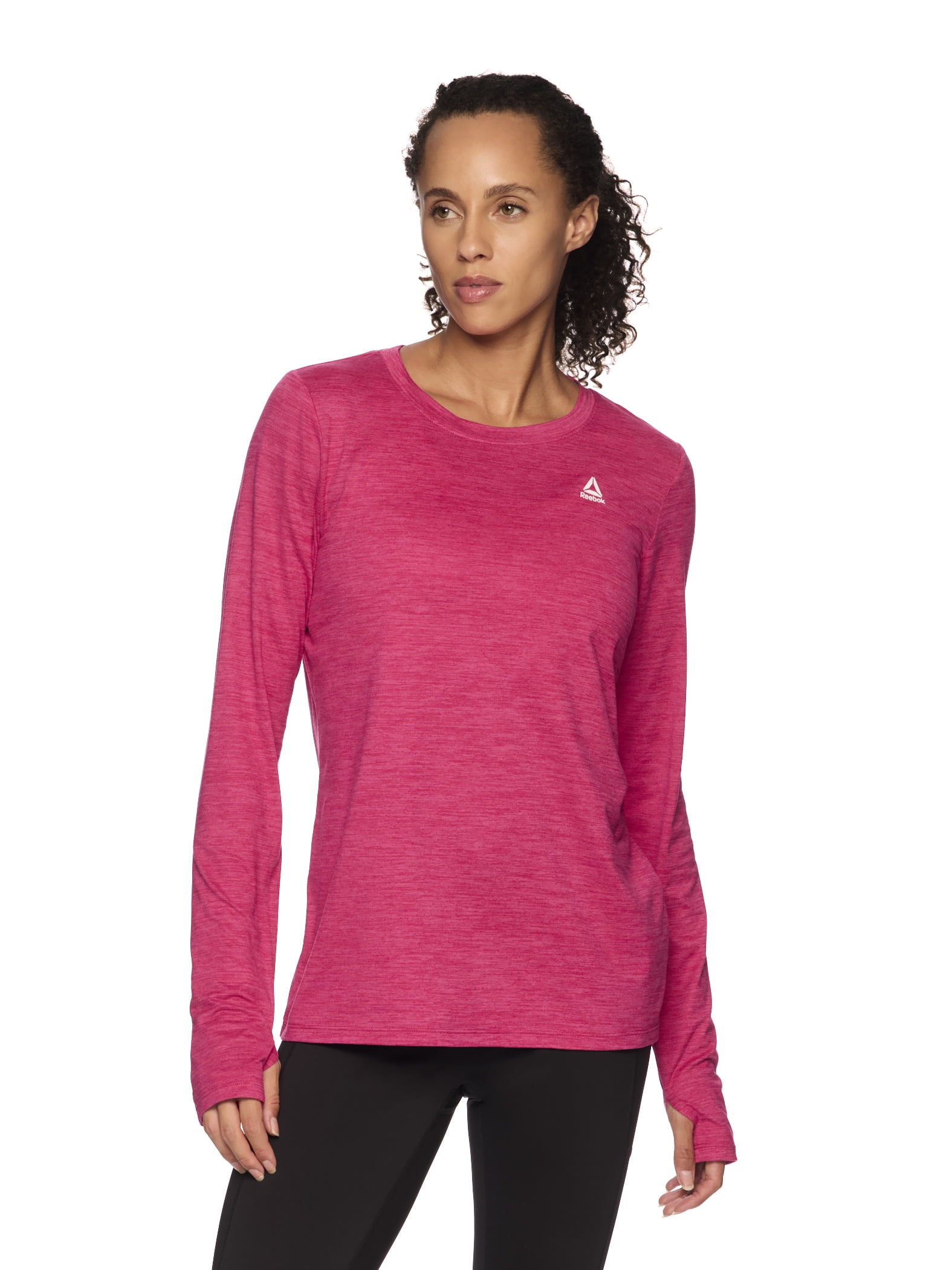 Reebok Women's and Women's Plus Legacy Core Knit Performance Long Sleeve Shirt, Sizes XS-4X