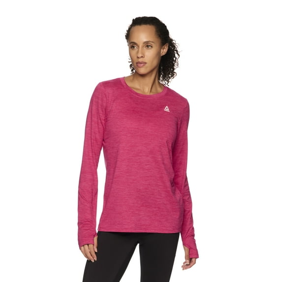 Reebok Women's and Women's Plus Legacy Core Knit Performance Long Sleeve T-Shirt, Sizes XS-4X