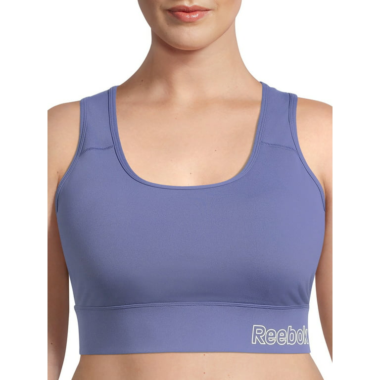 Reebok Women's Stronger Sports Bra with Mesh Panel and Removable Cups,  Sizes XS-XXXL 