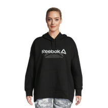 Reebok Women's Plus Size Fleece Warm Up Hoodie