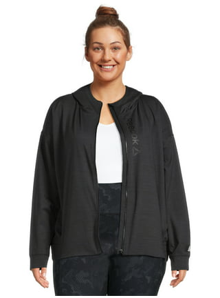 Fila Sport Jacket Womens Extra Large Black Fleece Full Zip Up Long