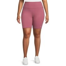 Reebok Women’s Plus Size High-Rise Bike Shorts, 7” Inseam