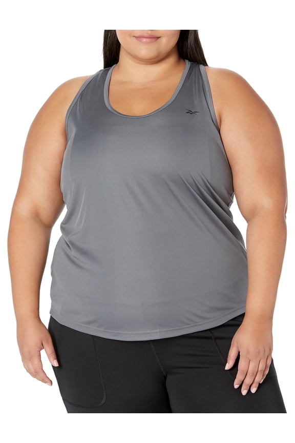 Women's Plus Size ID Training Mesh Tank, Cold Grey, 2X