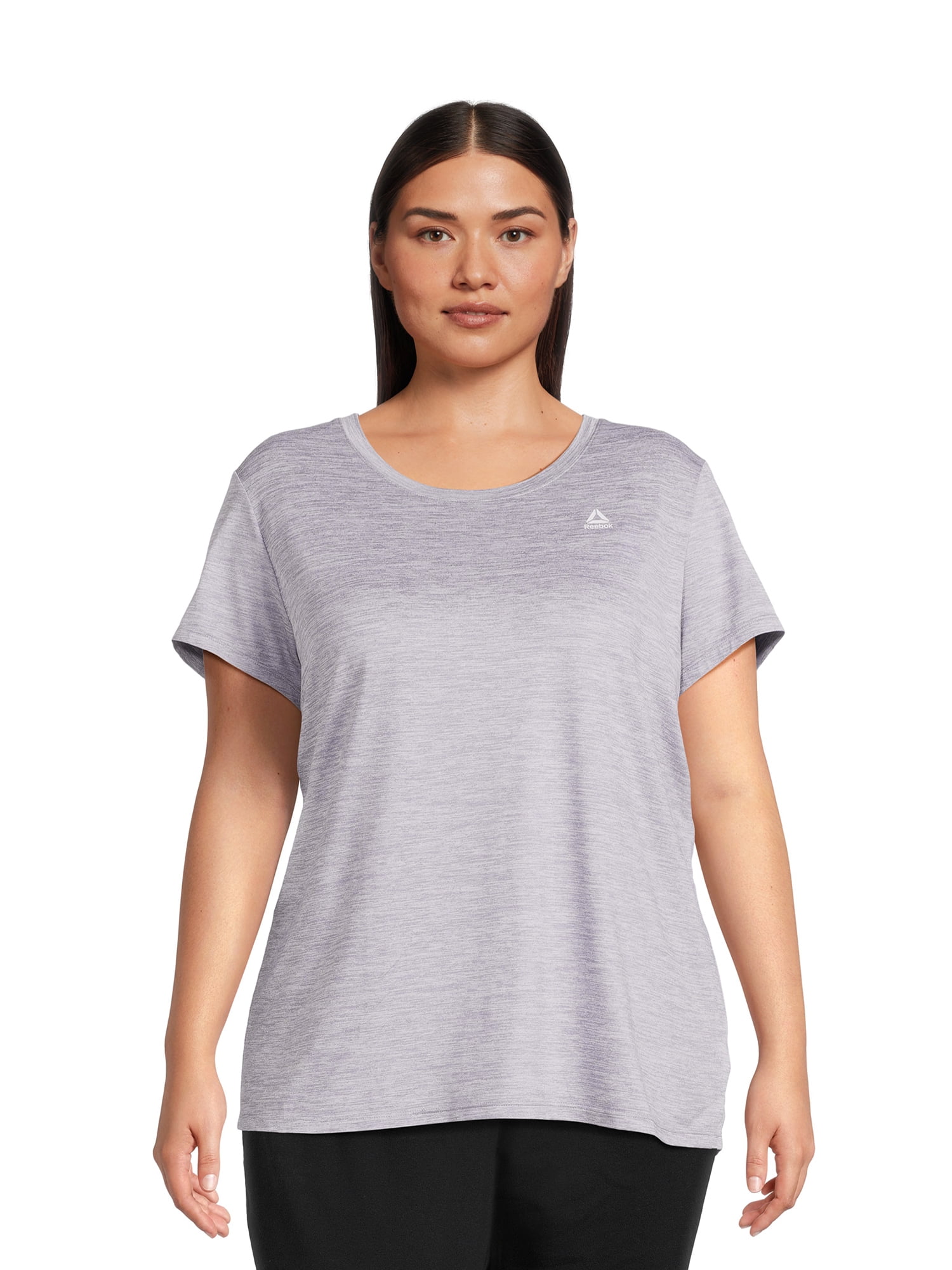 Reebok Women's Plus Size Legacy Performance Top with Short Sleeves ...