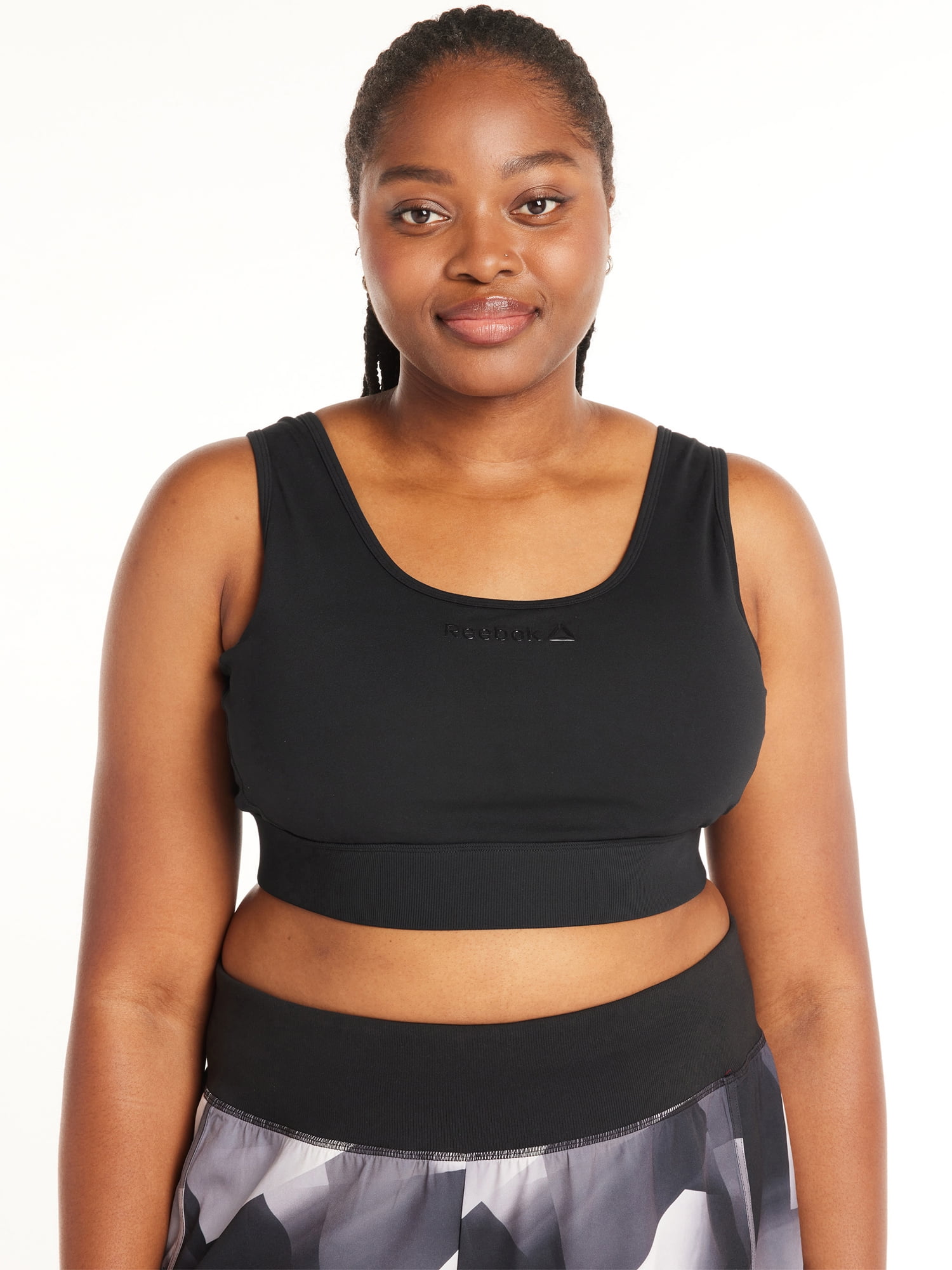 Reebok Women s Plus Size Medium Impact Evolution Sports Bra Sizes 1X 4X Walmart Business Supplies